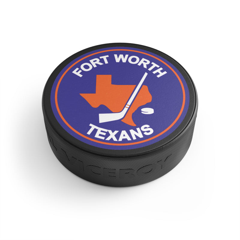 Load image into Gallery viewer, Fort Worth Texans 1981 Texas Nostalgic Logo Hockey Puck
