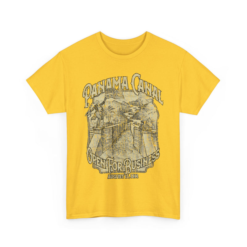 Load image into Gallery viewer, Panama Canal Open For Business 1914 Advertising T-shirt