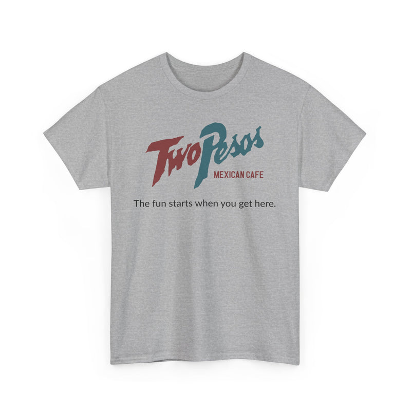 Load image into Gallery viewer, Two Pesos Mexican Cafe Vintage Restaurant Logo Chain T-Shirt