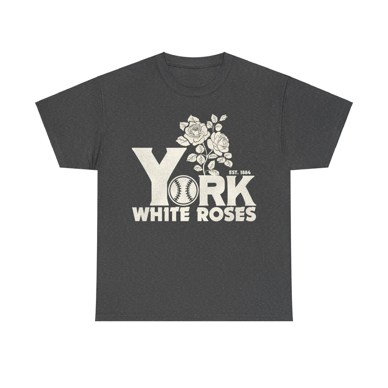 Load image into Gallery viewer, York White Roses Nostalgic Retro Baseball Team T-shirt