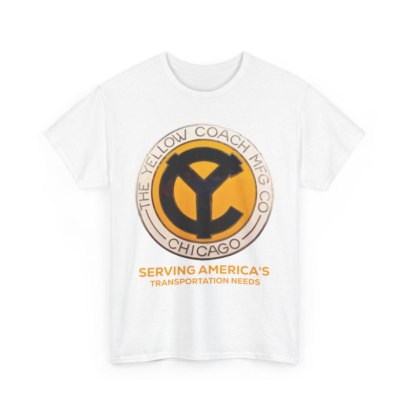 Load image into Gallery viewer, The Yellow Coach Mfg Co Chicago Serving America's Transportation Needs Vintage Logo T-shirt
