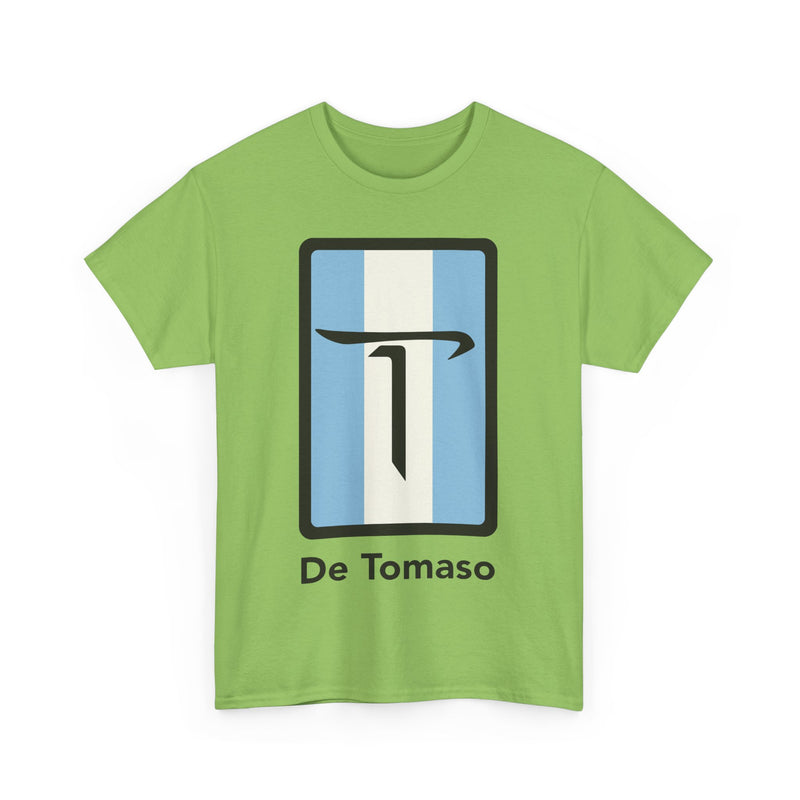 Load image into Gallery viewer, De Tomaso Italian Sports Car Manufacturer Blue Stripe T-shirt
