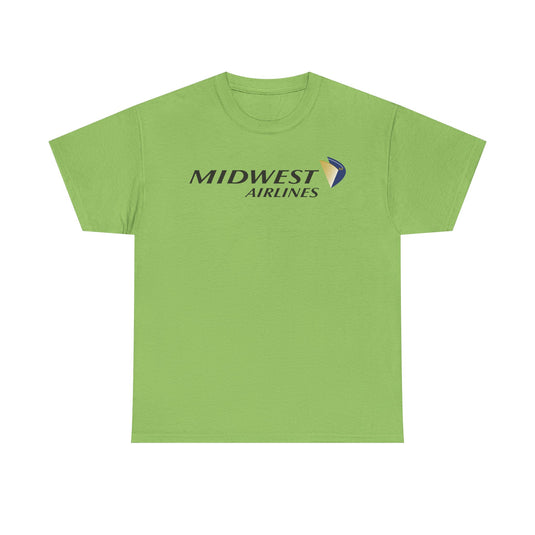 Midwest Airlines Classic Black Yellow Logo Aviation History Collectible T-shirt