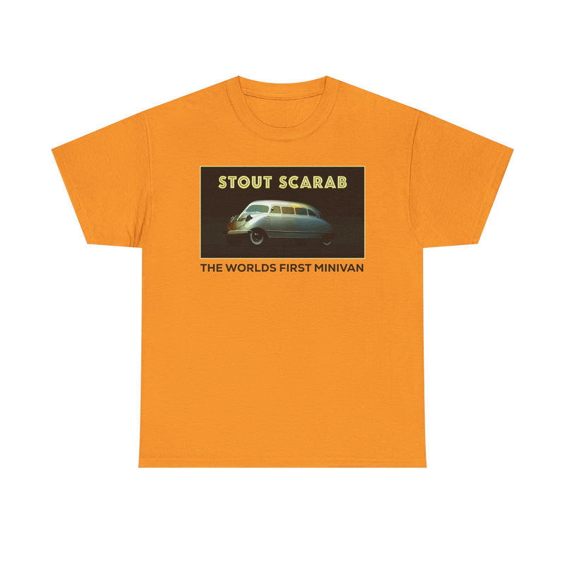 Load image into Gallery viewer, Stout Scarab The Worlds First Minivan Classic Automotive Logo T-shirt