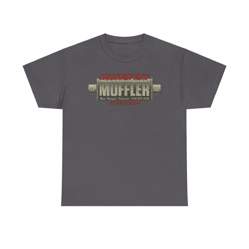 Load image into Gallery viewer, Mountain View Muffler Est 1992 Colorado T-shirt
