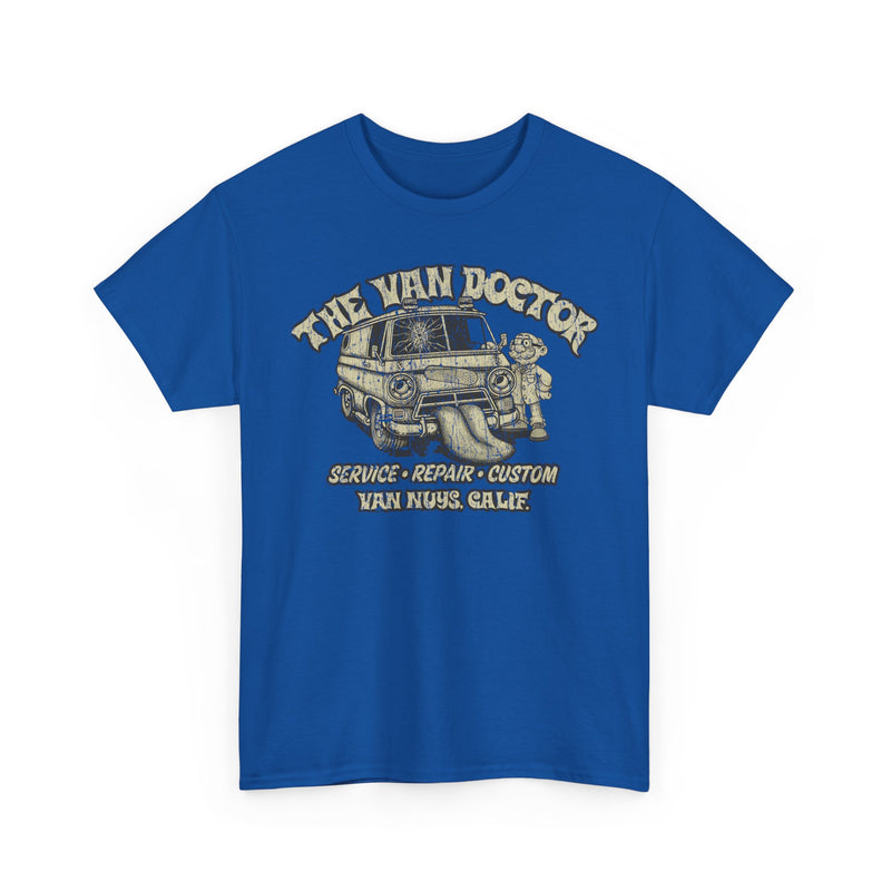 Load image into Gallery viewer, The Van Doctor 1971 Van Nuys California Service Auto Body Car Shop T-shirt