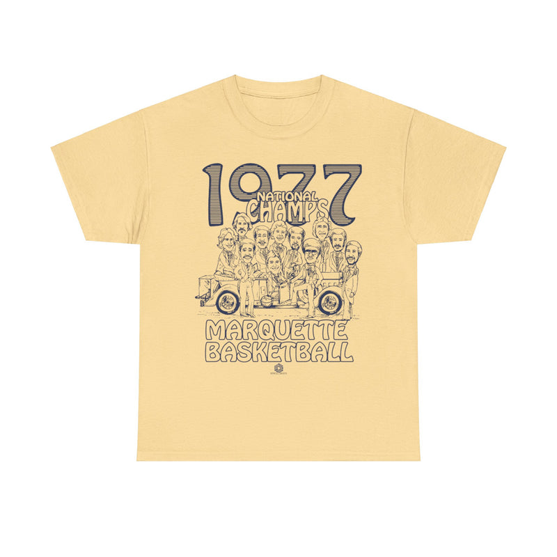 Load image into Gallery viewer, Marquette National Basketball Champions 1977 Nostalgic Retro T-shirt