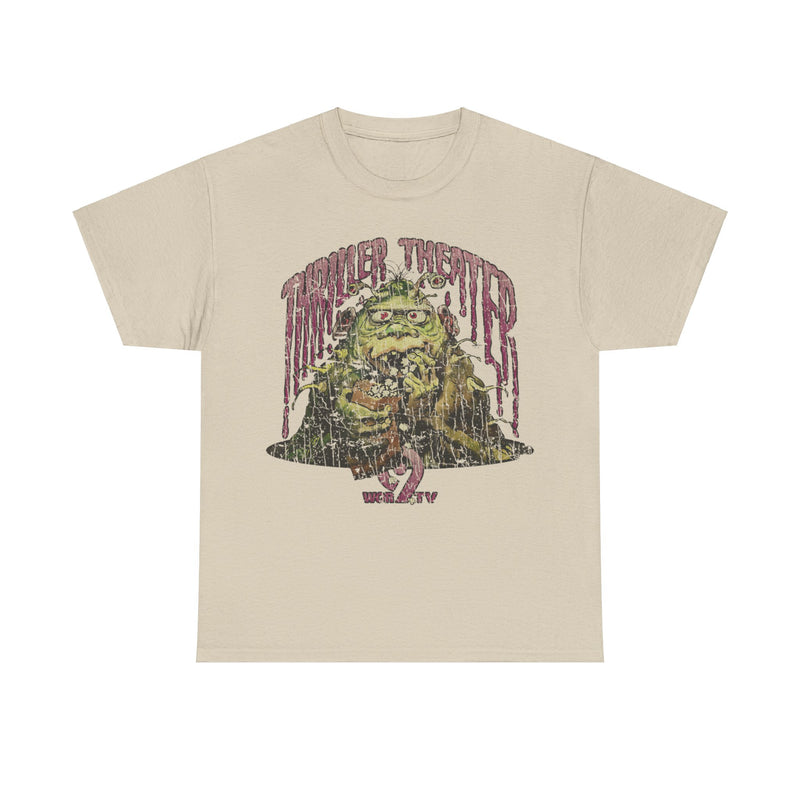 Load image into Gallery viewer, Thriller Theater Popcorn Monster 1971 TV Show Nostalgic T-shirt
