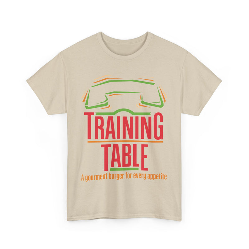 Load image into Gallery viewer, Training Table Gourmet Burger Vintage Restaurant Logo Chain T-Shirt