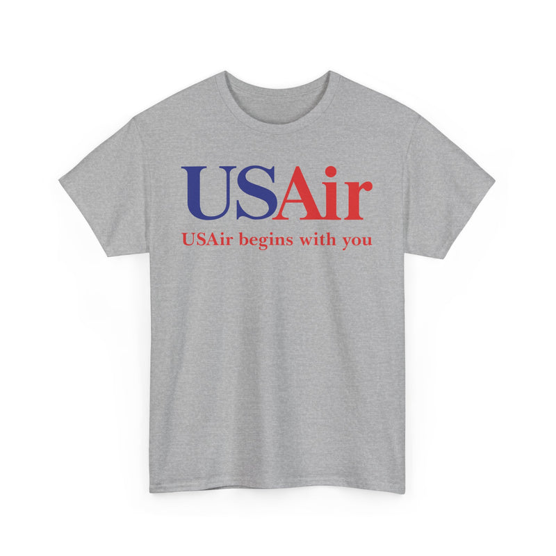 Load image into Gallery viewer, USAir Begins With You Classic American Airline Logo T-shirt