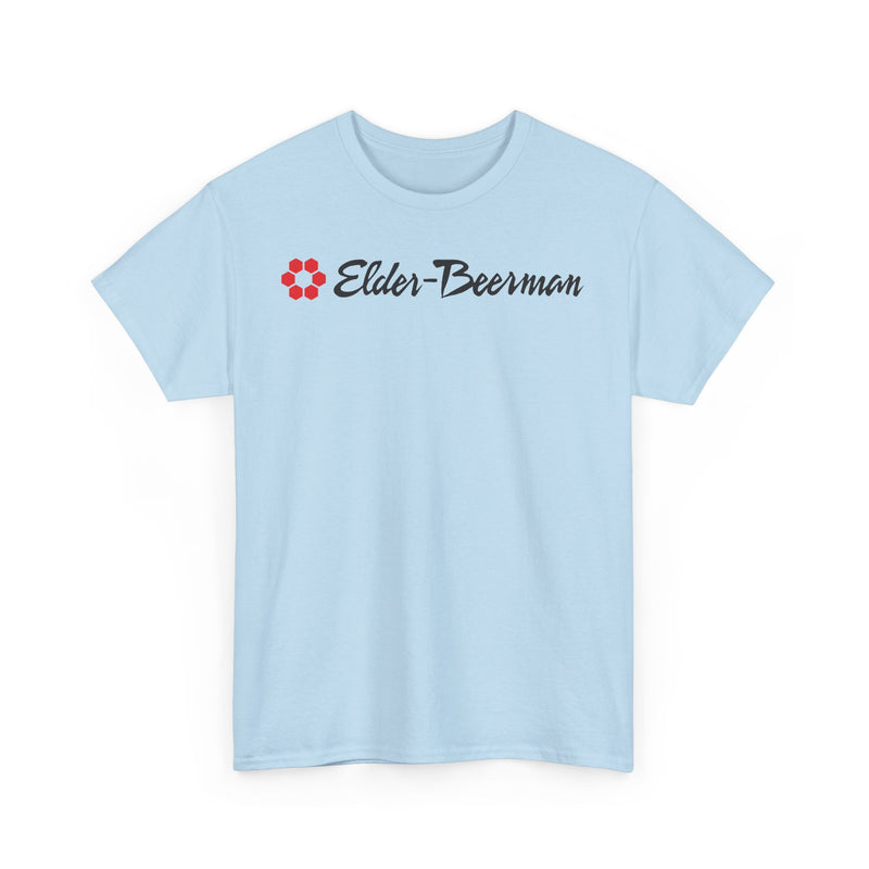 Load image into Gallery viewer, Elder-Beerman Red Hexagon Pattern Department Store Logo T-Shirt