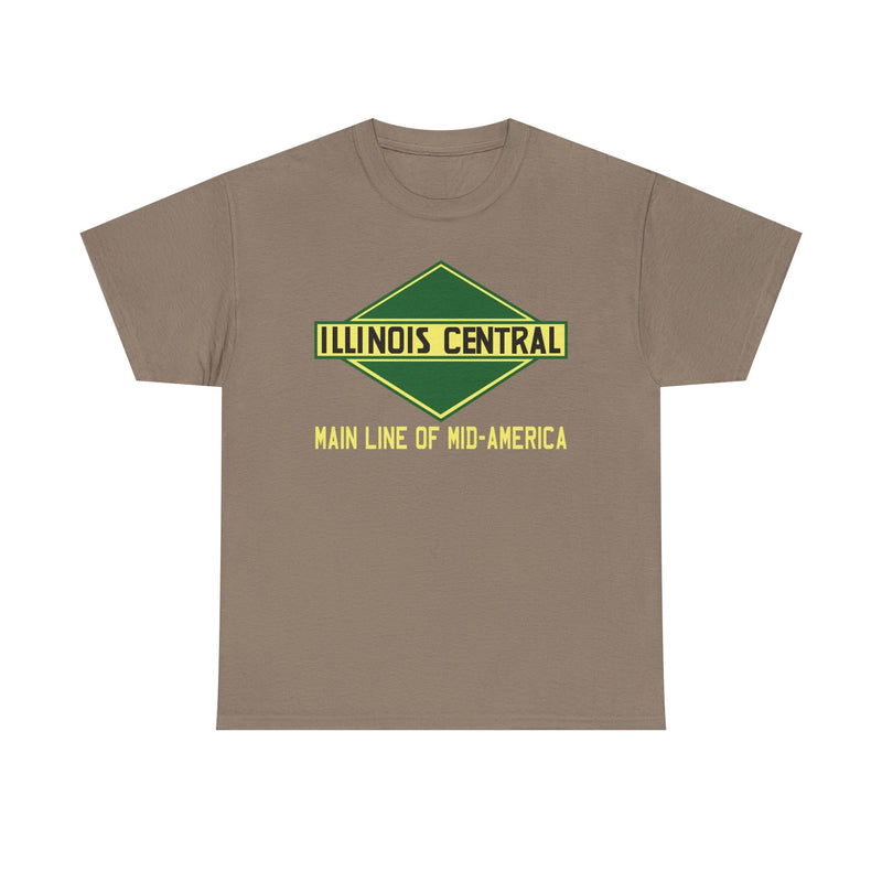 Load image into Gallery viewer, Illinois Central Main Line Mid-America Railroad Green Logo Train T-Shirt