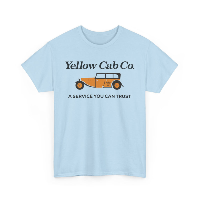 Load image into Gallery viewer, Yellow Cab Co A Service You Can Trust Vintage Taxi Logo Retro T-shirt