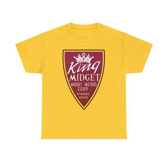 King Midget Motors Corp Athens Ohio Crown Logo Microcar T-shirt
