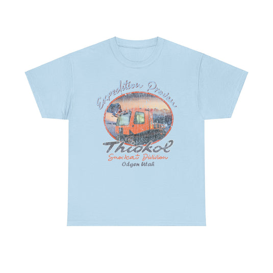 Thiokol Snowcat Division 1929 Ogden Utah Expedition Proven Snowmobile T-shirt