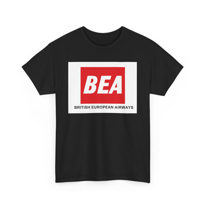 Load image into Gallery viewer, BEA British European Airways Red Square Vintage Travel Collectible T-shirt