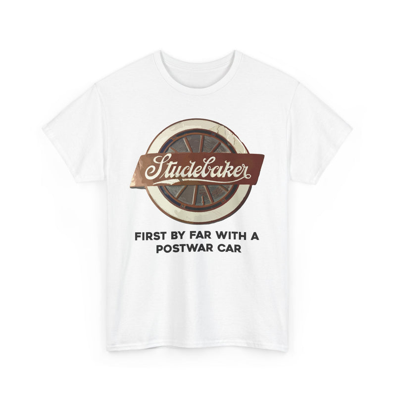 Load image into Gallery viewer, Studebaker First By Far With A Postwar Car Vintage Logo T-shirt