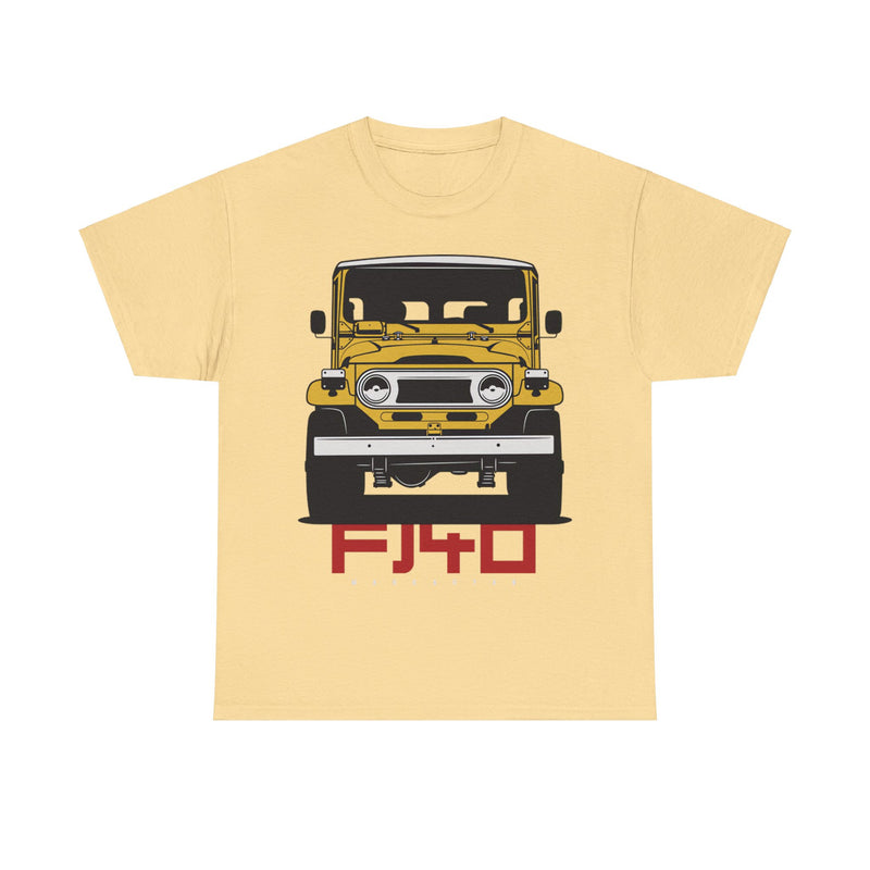 Load image into Gallery viewer, Toyota Land Cruiser FJ40 Yellow Car Double-sided T-shirt