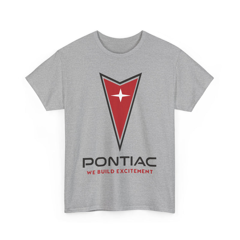 Load image into Gallery viewer, Pontiac We Build Excitement Red Arrow Star Logo Classic T-shirt