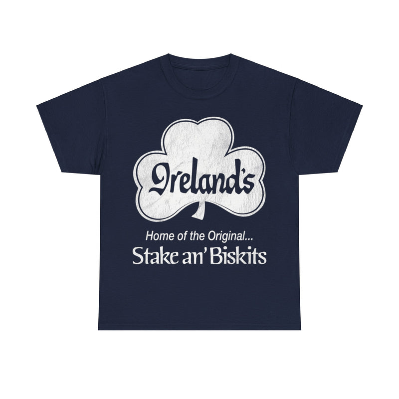 Load image into Gallery viewer, Irelands Home of the Original Stake an Biskits Restaurant T-shirt