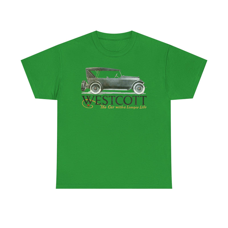 Load image into Gallery viewer, Westcott The Car With A Longer Life Vintage American Auto Logo T-shirt