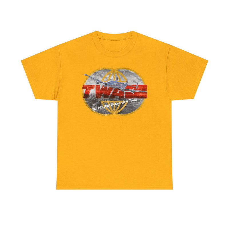 Load image into Gallery viewer, TWA Transworld Airline Up Up and Away Nostalgic Retro Logo T-shirt