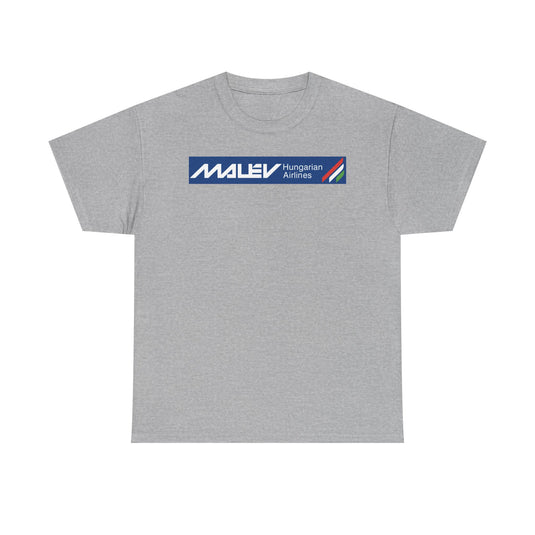 Malev Hungarian Airlines Vintage European Flag Carrier Aviation T-shirt