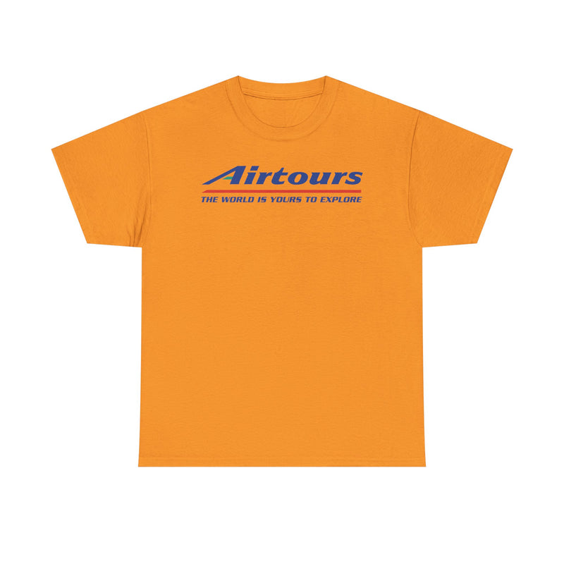 Load image into Gallery viewer, Airtours The World Is Yours To Explore Vintage Charter Airline Logo T-shirt