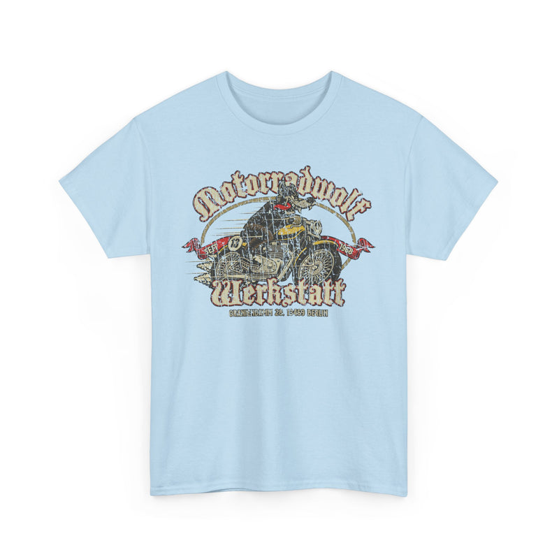 Load image into Gallery viewer, Motorradwolf Werkstatt 1968 Berlin Germany T-shirt