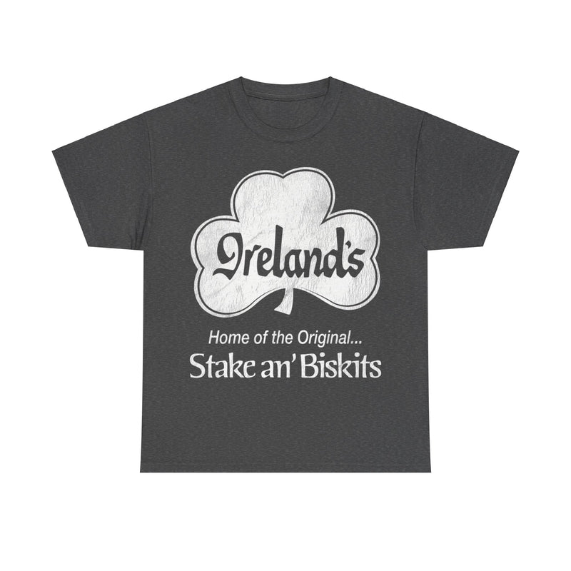 Load image into Gallery viewer, Irelands Home of the Original Stake an Biskits Restaurant T-shirt