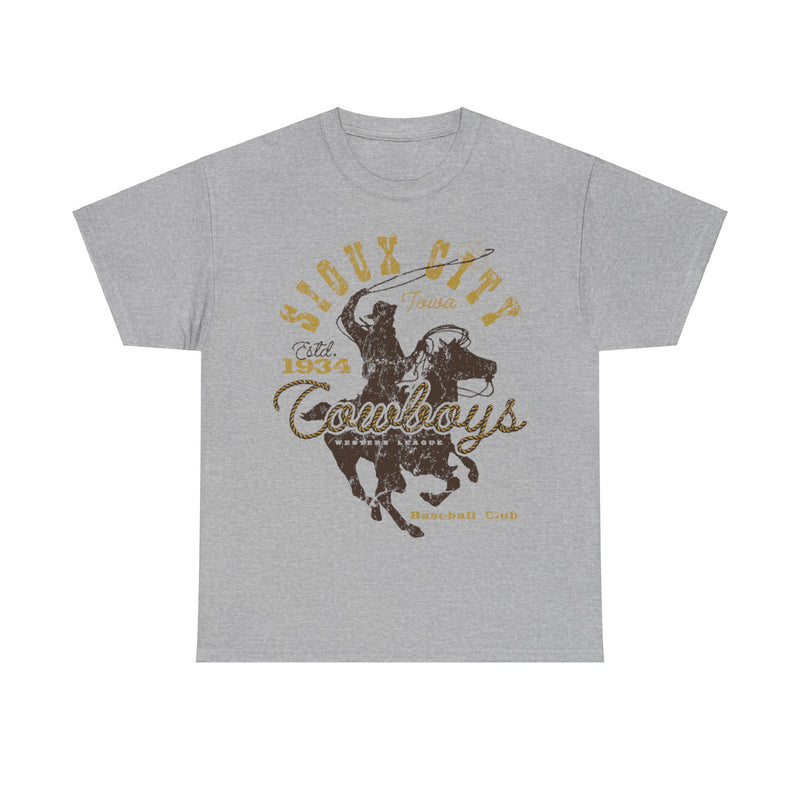 Load image into Gallery viewer, Sioux City Cowboys Est 1934 Iowa Baseball T-shirt