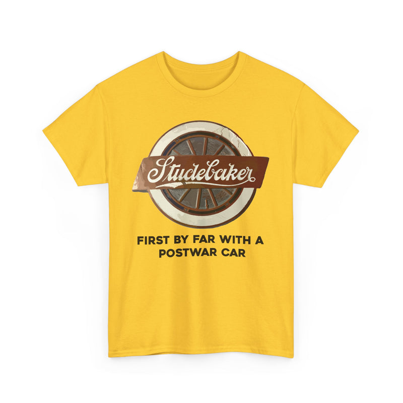 Load image into Gallery viewer, Studebaker First By Far With A Postwar Car Vintage Logo T-shirt