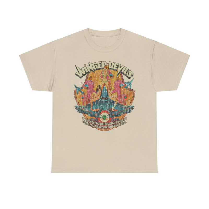 Load image into Gallery viewer, Winged Devils 1972 Aerobatic Comedy Action Movie T-shirt