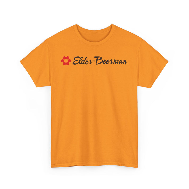 Load image into Gallery viewer, Elder-Beerman Red Hexagon Pattern Department Store Logo T-Shirt