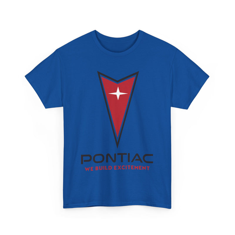 Load image into Gallery viewer, Pontiac We Build Excitement Red Arrow Star Logo Classic T-shirt