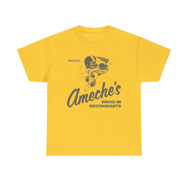 Load image into Gallery viewer, Meetcha at Ameches Drive In Restaurants Defunct Logo T-shirt