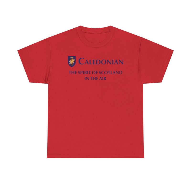 Load image into Gallery viewer, Caledonian The Spirit of Scotland in the Air Vintage Airline Logo T-shirt