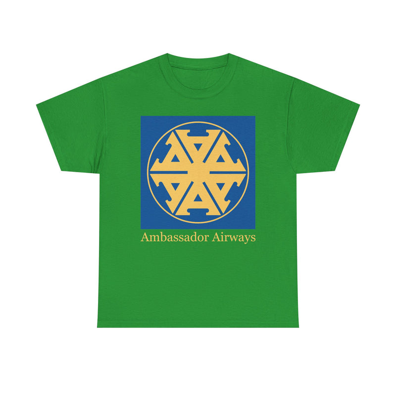 Load image into Gallery viewer, Ambassador Airways Blue Gold Emblem Classic UK Charter Airline T-shirt