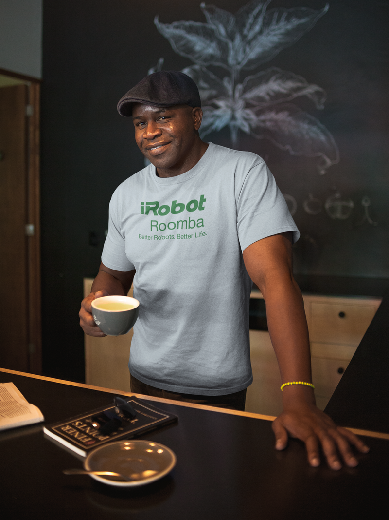 Load image into Gallery viewer, iRobot Roomba T-Shirt - Consumer Robotics Industry Bankrupt Logo Tee