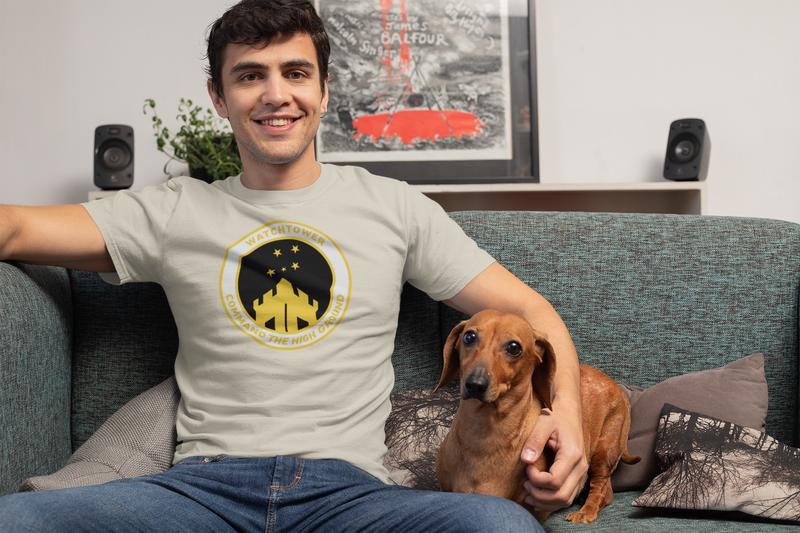 Load image into Gallery viewer, Watchtower Firearms T-Shirt - Gun Industry Bankrupt Company Logo Tee