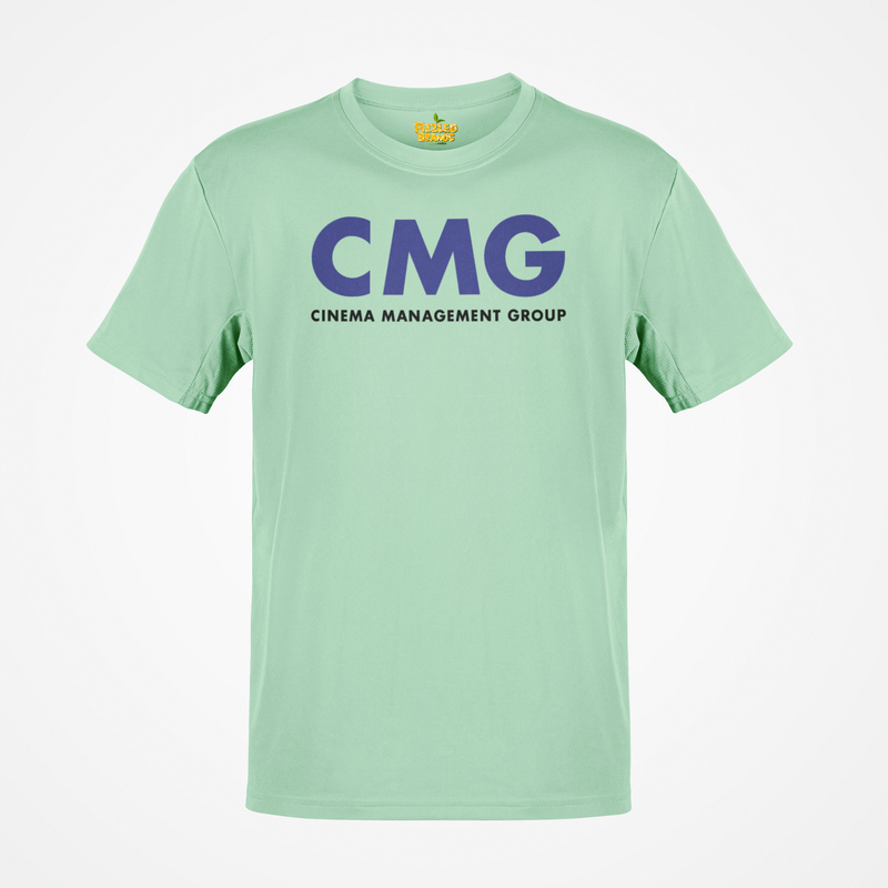 Load image into Gallery viewer, Cinema Management Group CMG T-Shirt Bankrupt Movie Theater Logo Tee