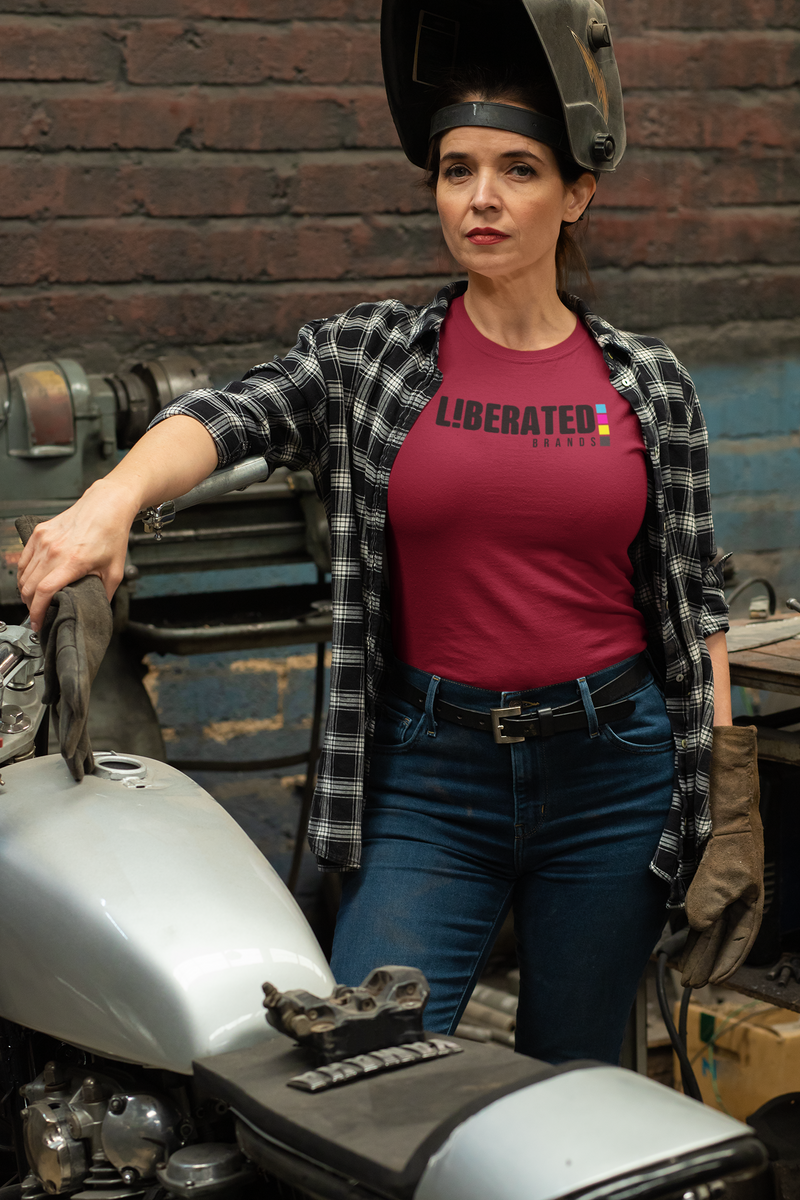 Load image into Gallery viewer, Liberated Brands T-Shirt Defunct Fashion Company Bankrupt Logo Tee