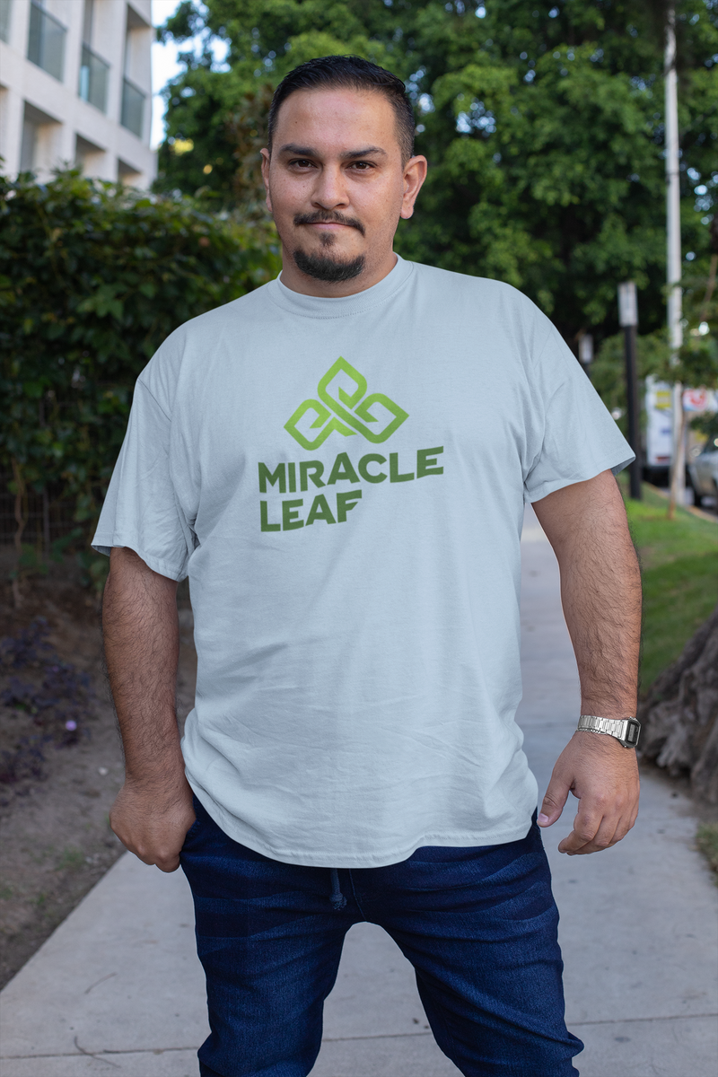Load image into Gallery viewer, Miracle Leaf Medical Marijuana T-Shirt Defunct Dispensary Bankrupt Logo Tee