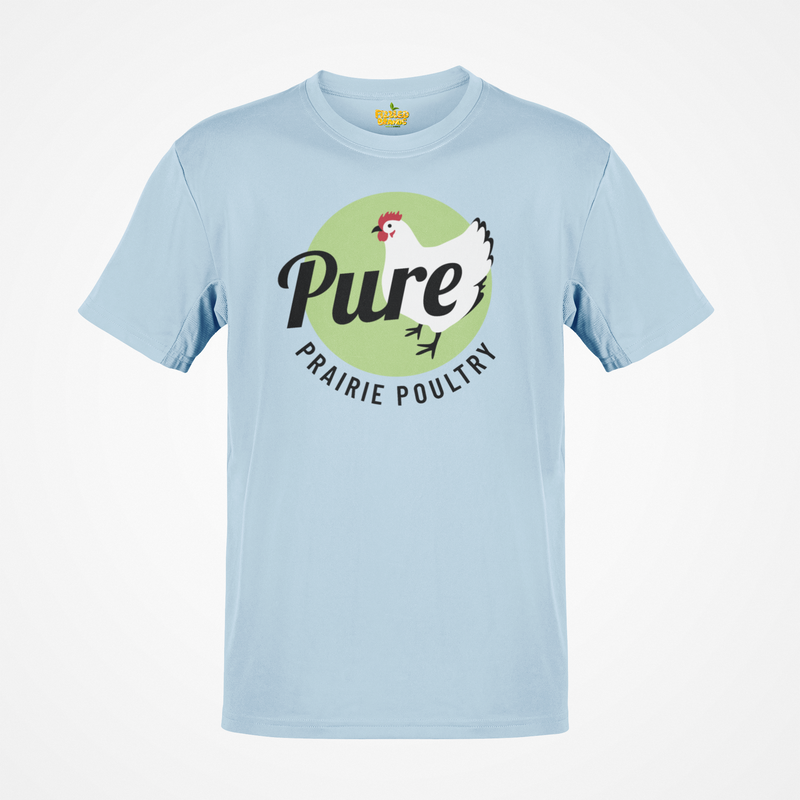 Load image into Gallery viewer, Pure Prairie Poultry T-Shirt Defunct Chicken Farm Bankrupt Company Logo Tee