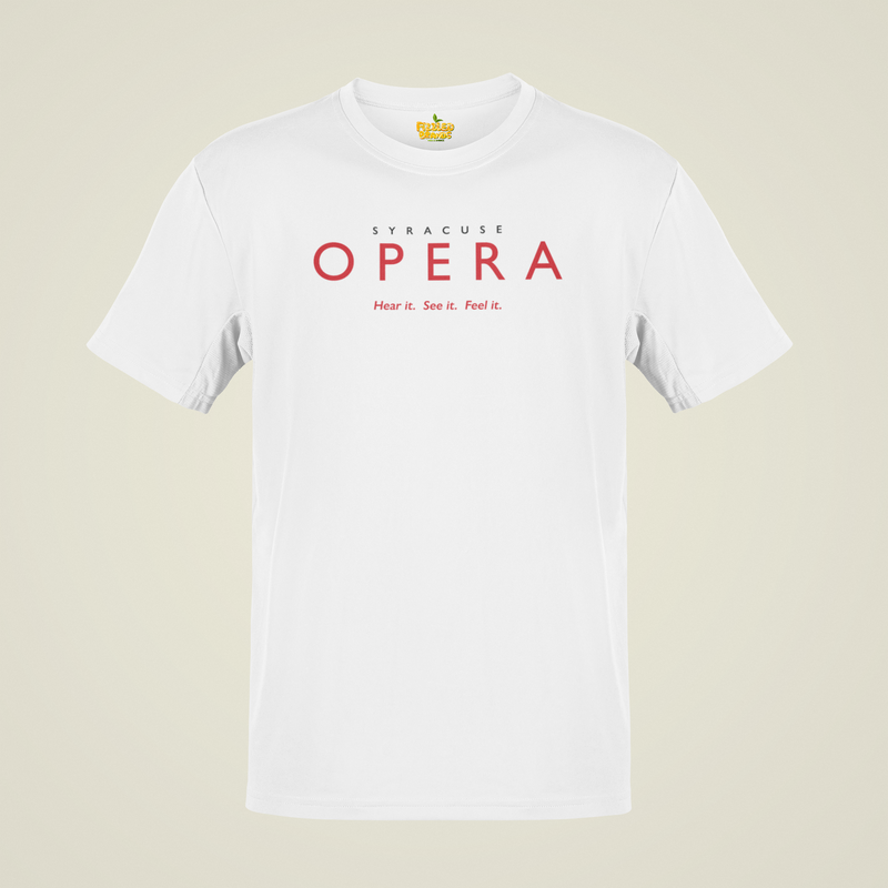 Load image into Gallery viewer, Syracuse Opera T-Shirt Defunct Opera Company Bankrupt Logo Tee