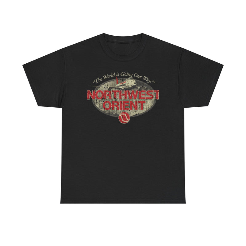 Load image into Gallery viewer, Northwest Orient Airlines 1969 Distressed Print T-shirt