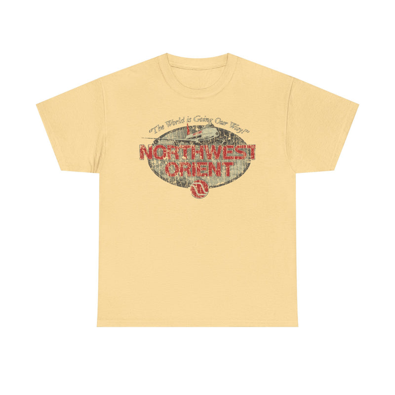 Load image into Gallery viewer, Northwest Orient Airlines 1969 Distressed Print T-shirt