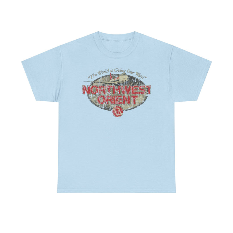 Load image into Gallery viewer, Northwest Orient Airlines 1969 Distressed Print T-shirt