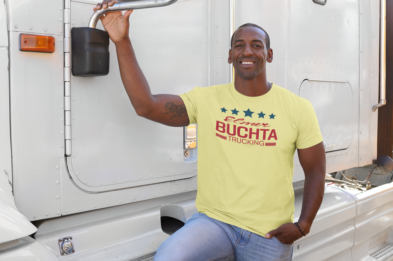 Load image into Gallery viewer, Elmer Buchta Trucking Defunct Transportation T-shirt
