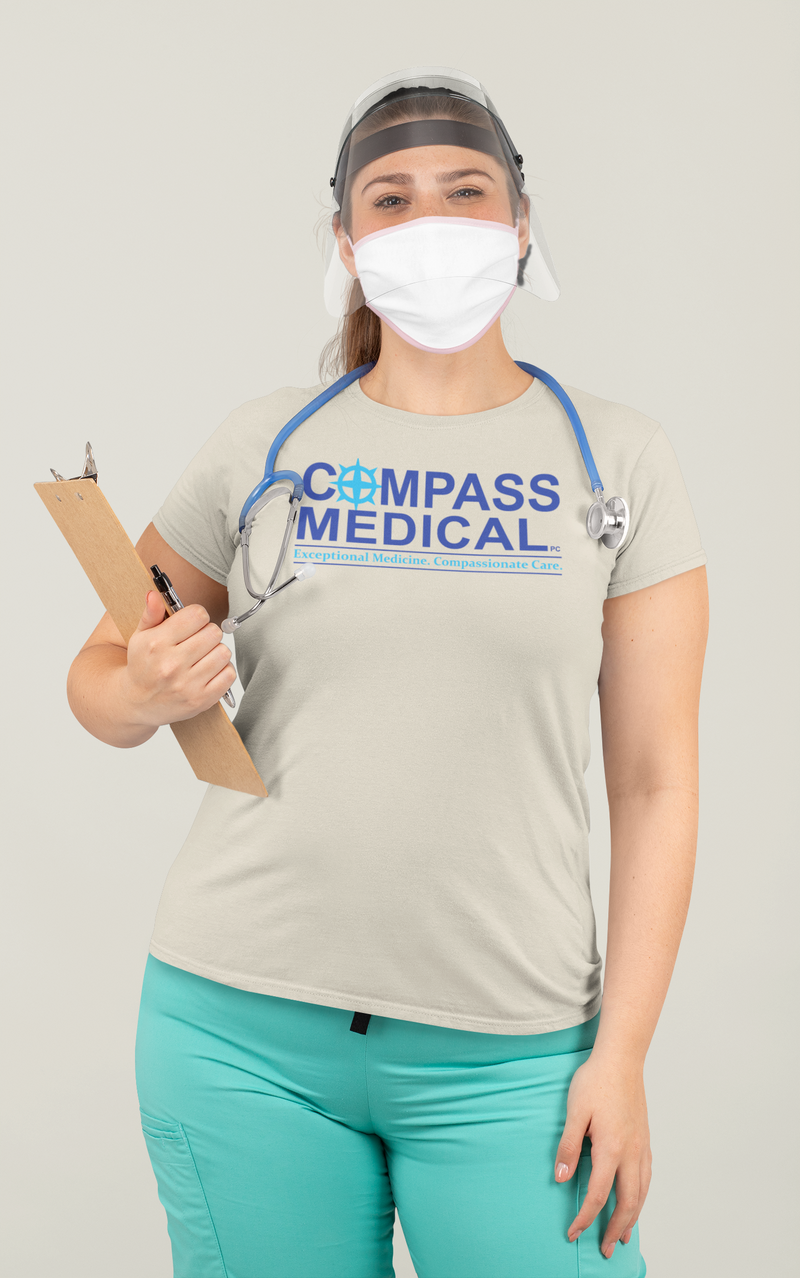 Load image into Gallery viewer, Compass Medical T-Shirt - Healthcare Industry Bankrupt Defunct Logo Tee